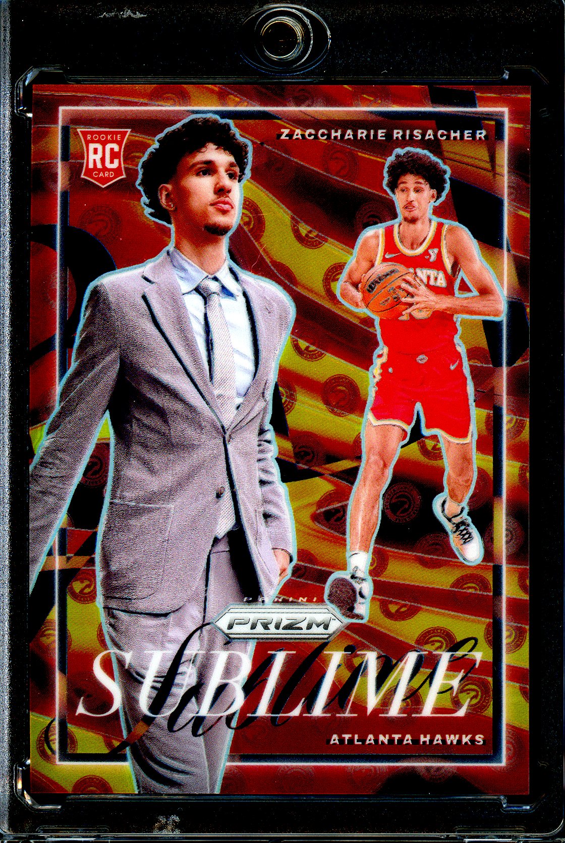 Zaccharie Risacher 2024-25 Panini Prizm SUBLIME SSP CASE HIT HAWKS #17
