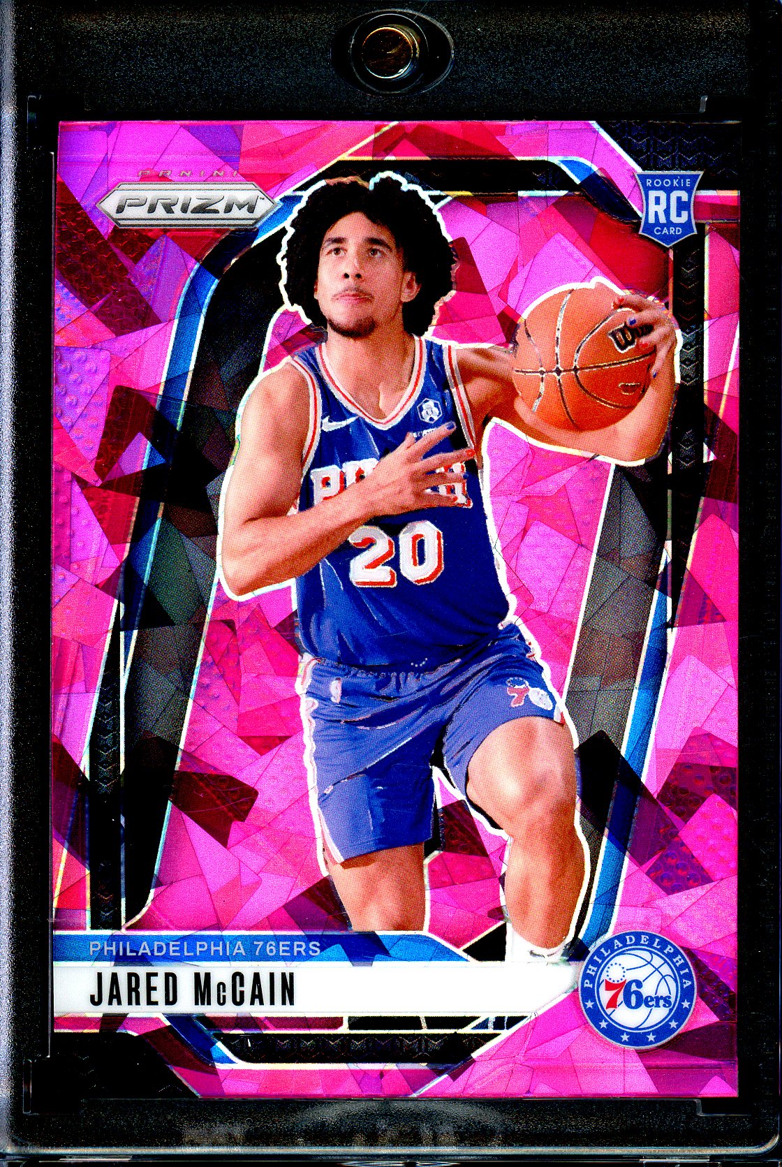 Jared McCain 2024-25 Panini Prizm #222 Prizms Pink Ice