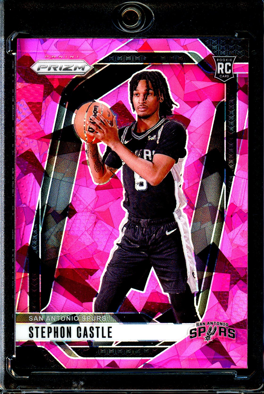 Stephon Castle 2024-25 Panini Prizm #234 Prizms Pink Ice