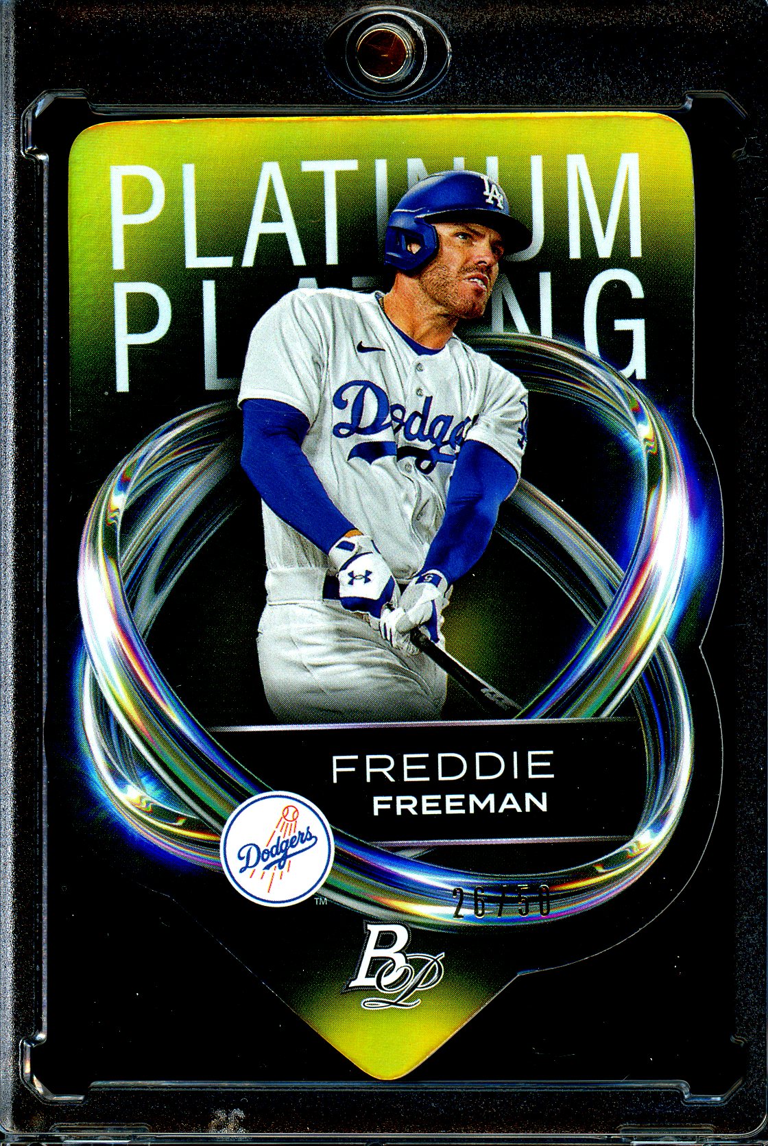 Freddie Freeman 2023 Bowman Platinum #PPD-16 Platinum Plating Die Cuts Gold #/50