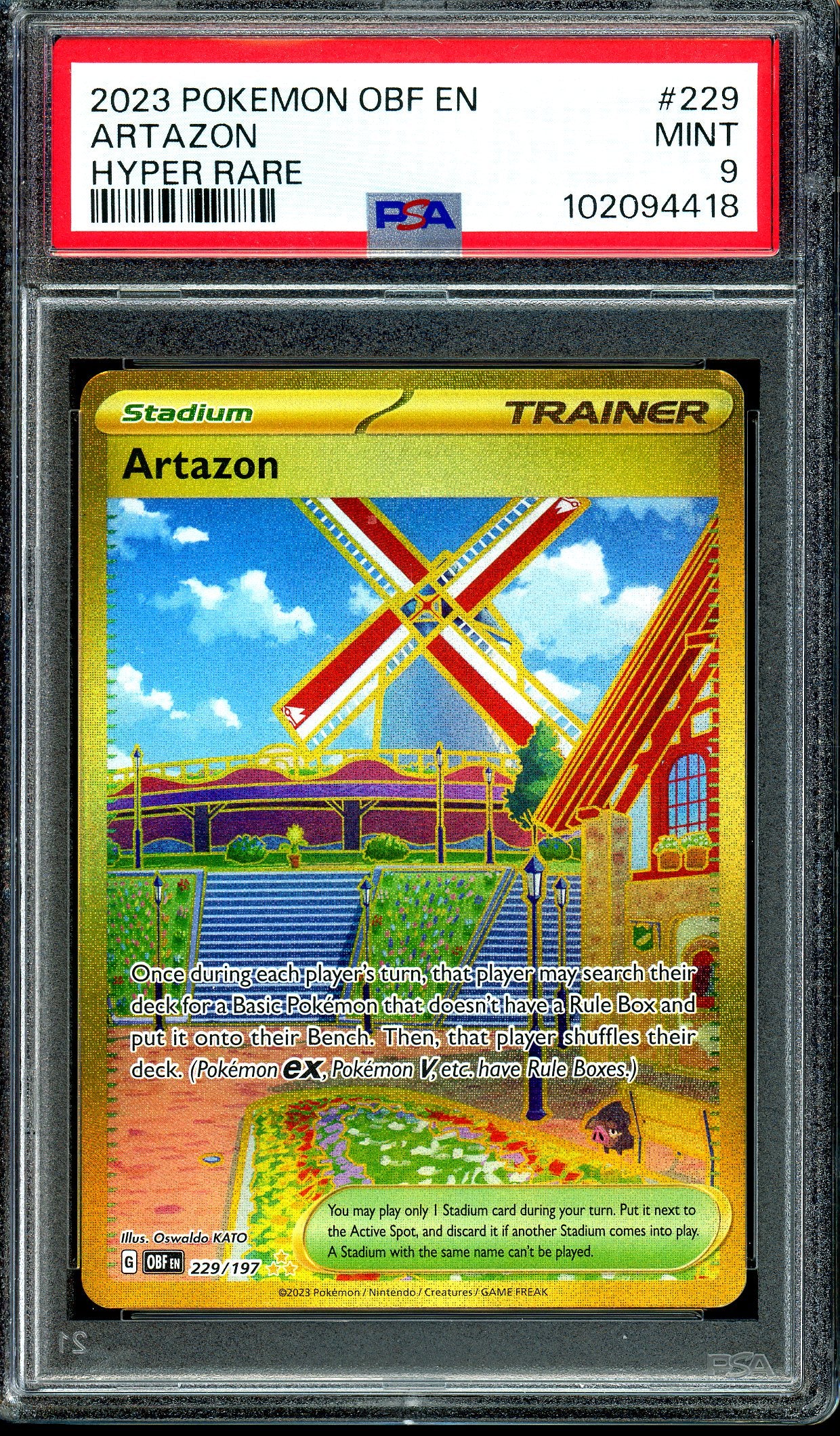 Artazon SV03: Obsidian Flames #229/197 PSA 9