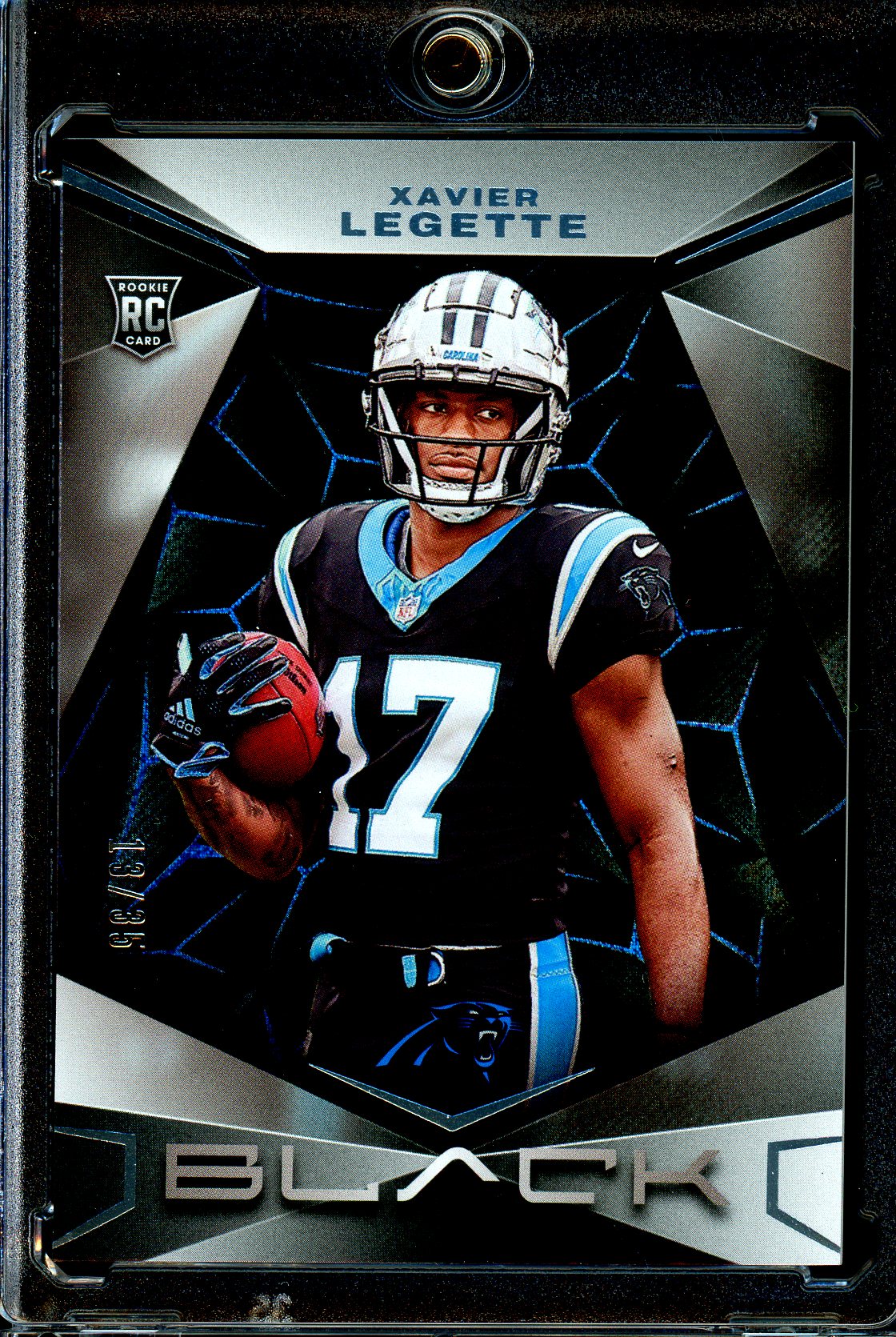 Xavier Legette 2024 Panini Black #198 Sapphire #/35