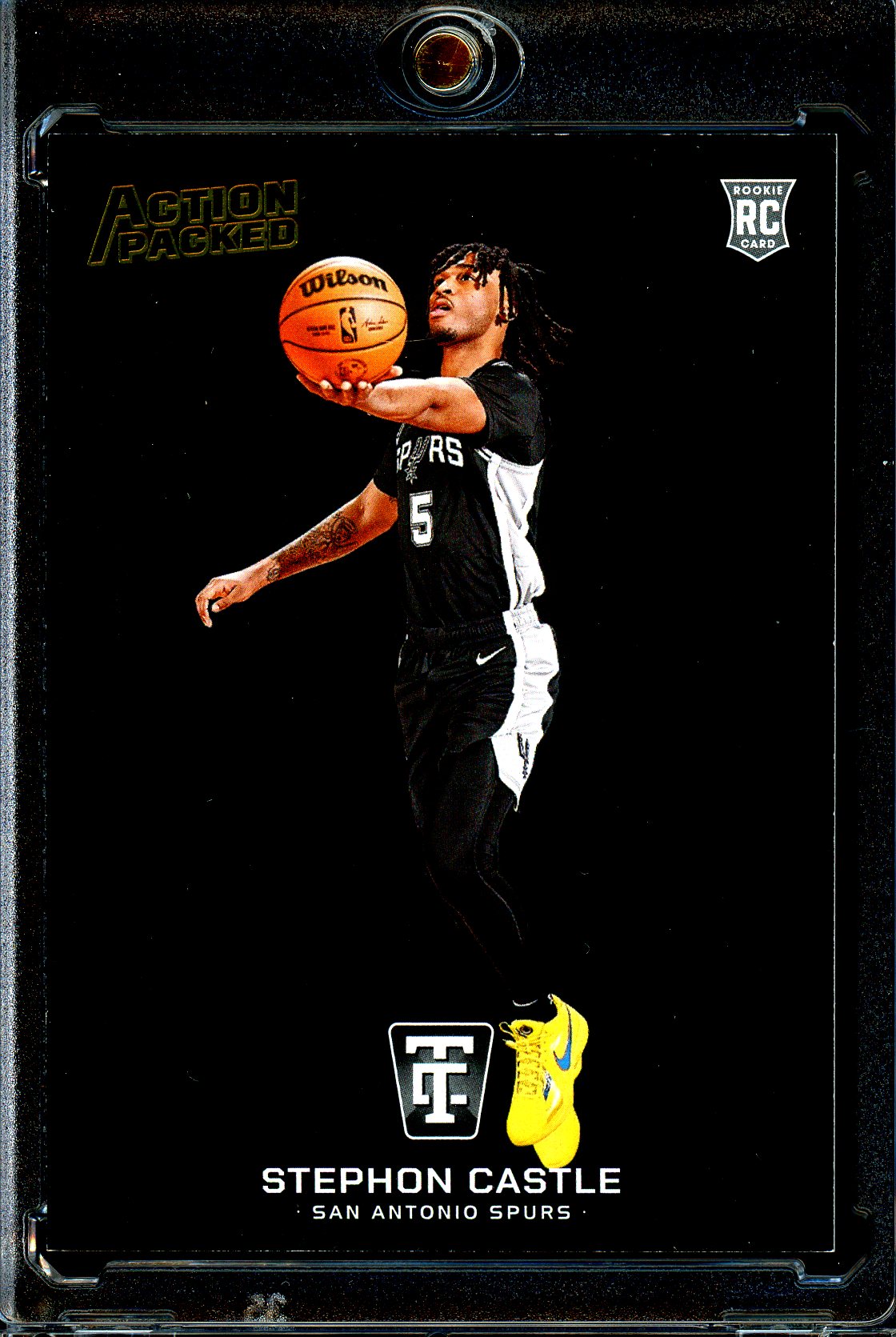 Stephon Castle 2024-25 Panini Totally Certified #18 Action Packed SSP Case Hit