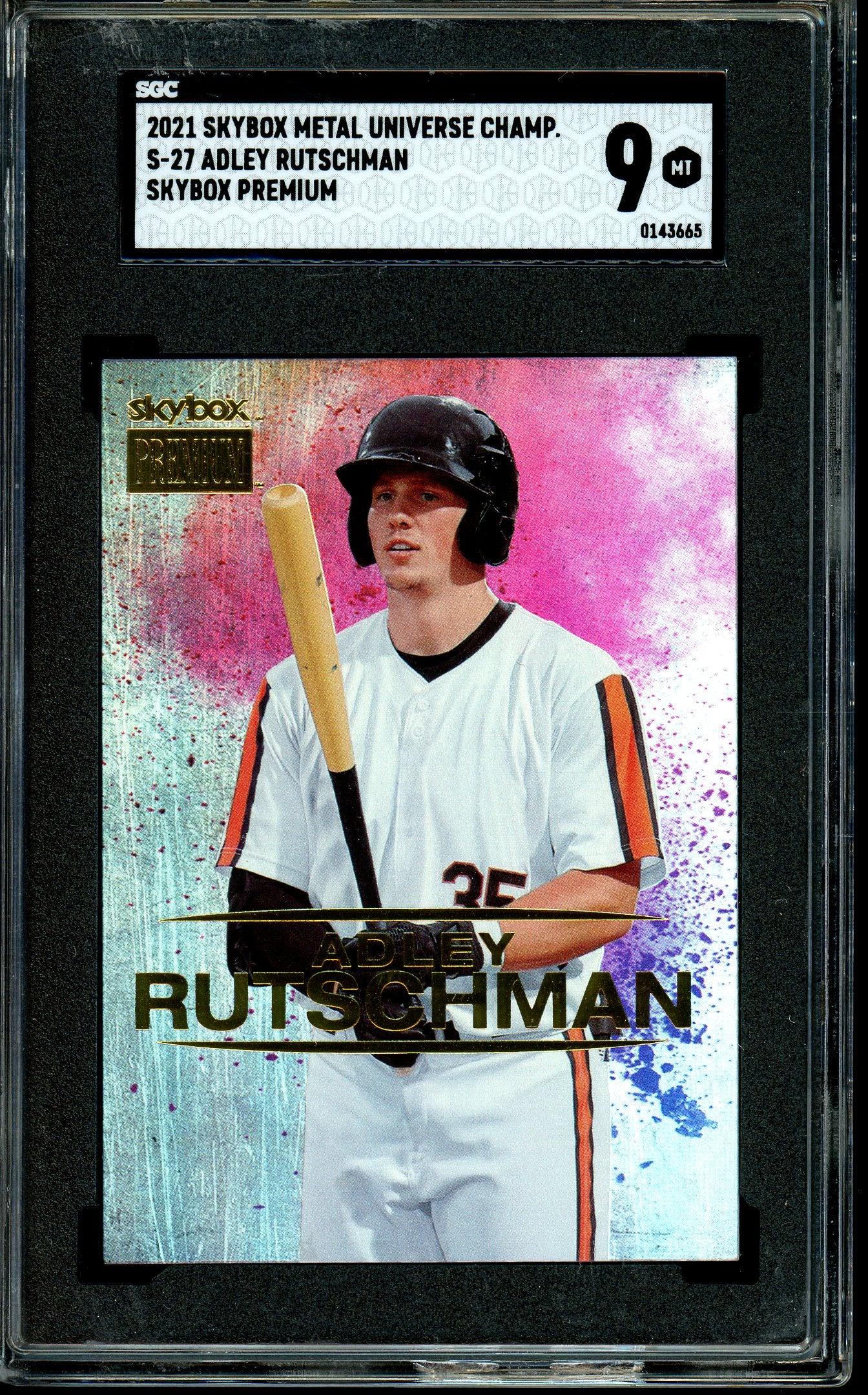 Adley Rutschman 2021 SkyBox Metal Universe Champions #S-27 Skybox Premium SGC 9