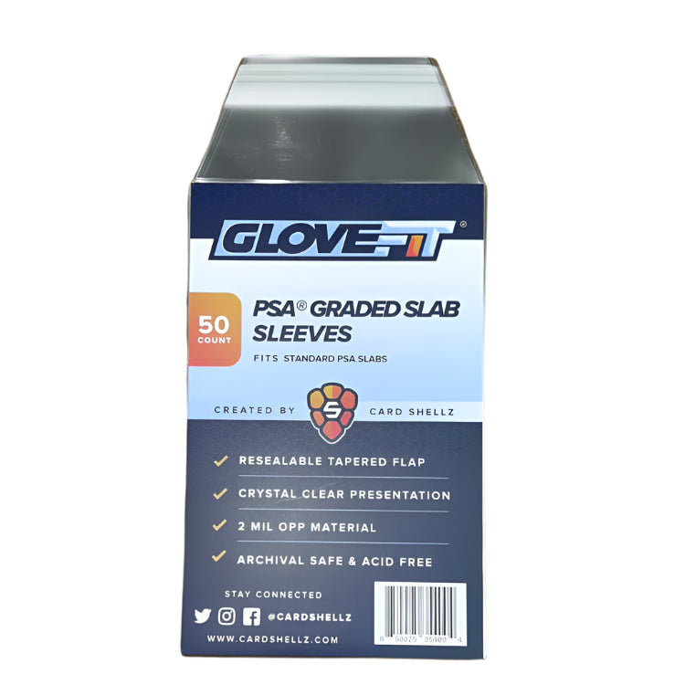 Shellz Resealable PSA Graded Card Sleeves - 50 Sleeves