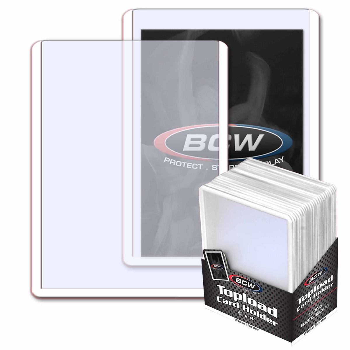 3x4 Topload Card Holder - White Border