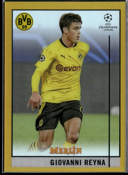 Giovanni Reyna 2021-22 Topps Bundesliga #52 Gold Foilboard #/50