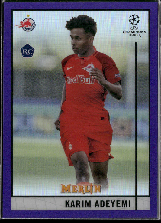 Karim Adeyemi 2020-21 Merlin Chrome UEFA Champions League #35 Purple #/299