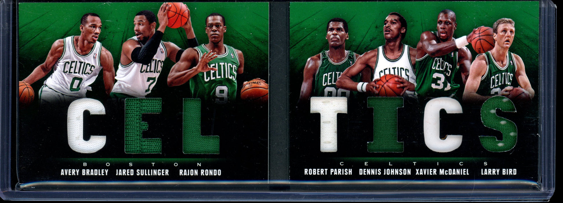 2013-14 PREFERRED CELTICS BOOKLET RELIC BIRD RONDO PARISH MCDANIEL JOHNSON /199