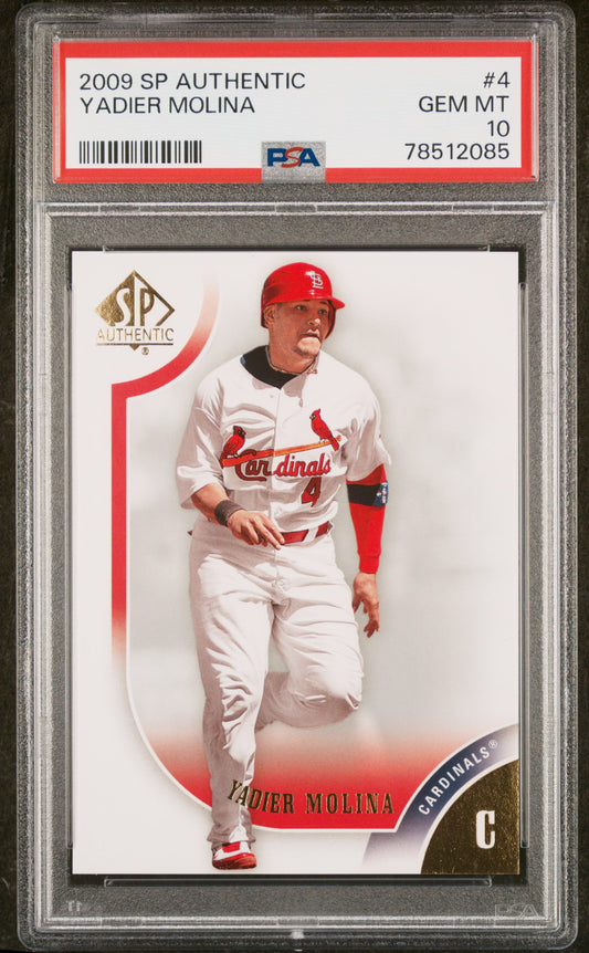 Yadier Molina 2009 Sp Authentic #4 PSA 10