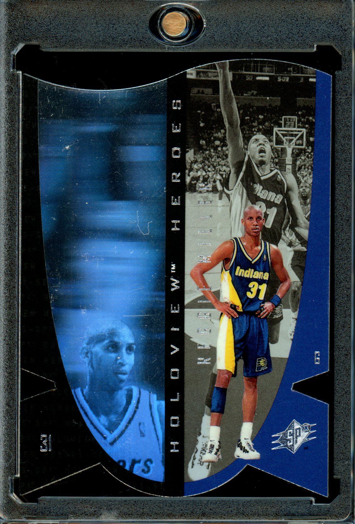 Reggie Miller 1997 SPx #H3 Holoview Heroes