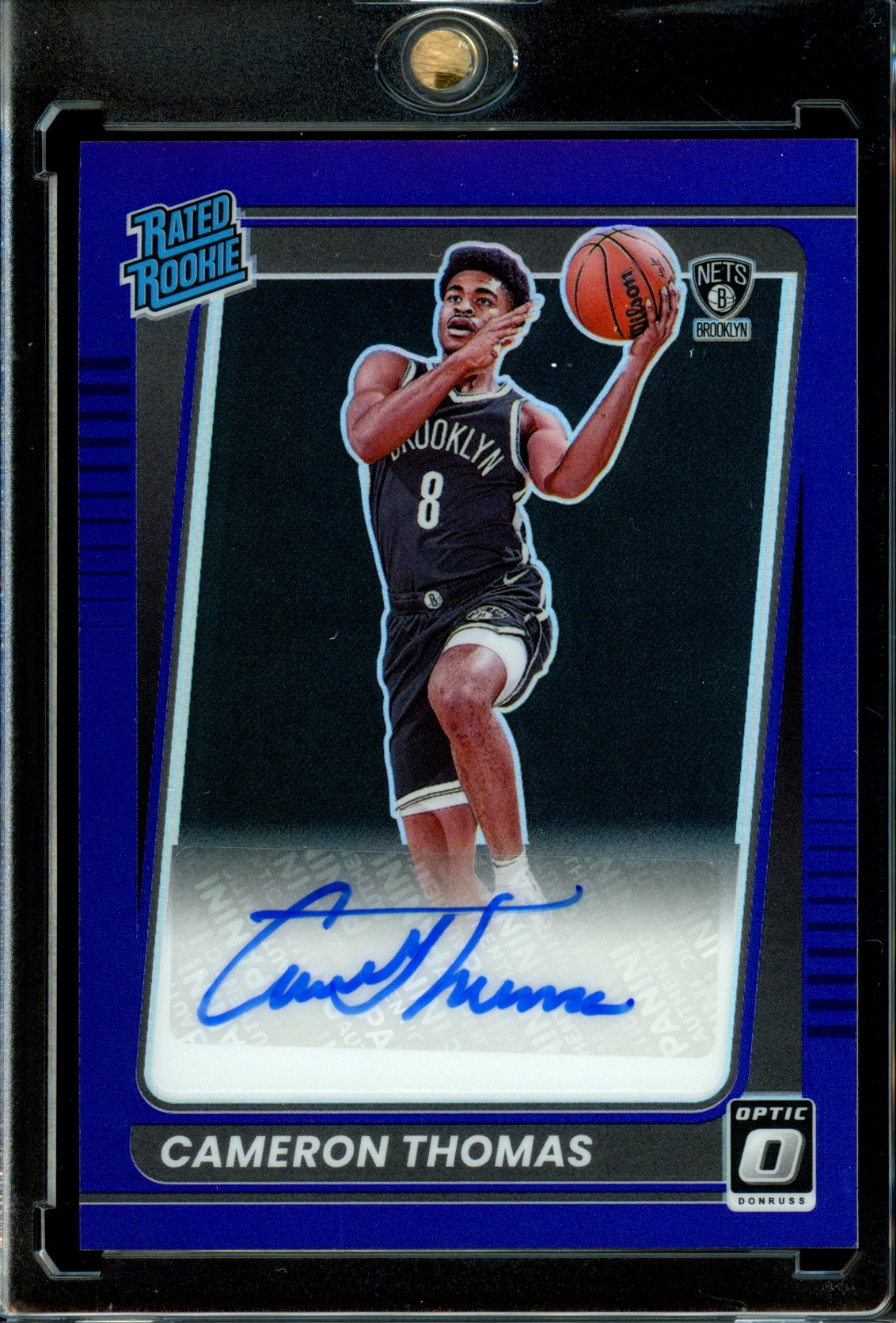 Cameron Thomas 2021-22 Donruss Optic #153 Rated Rookies Signatures Purple