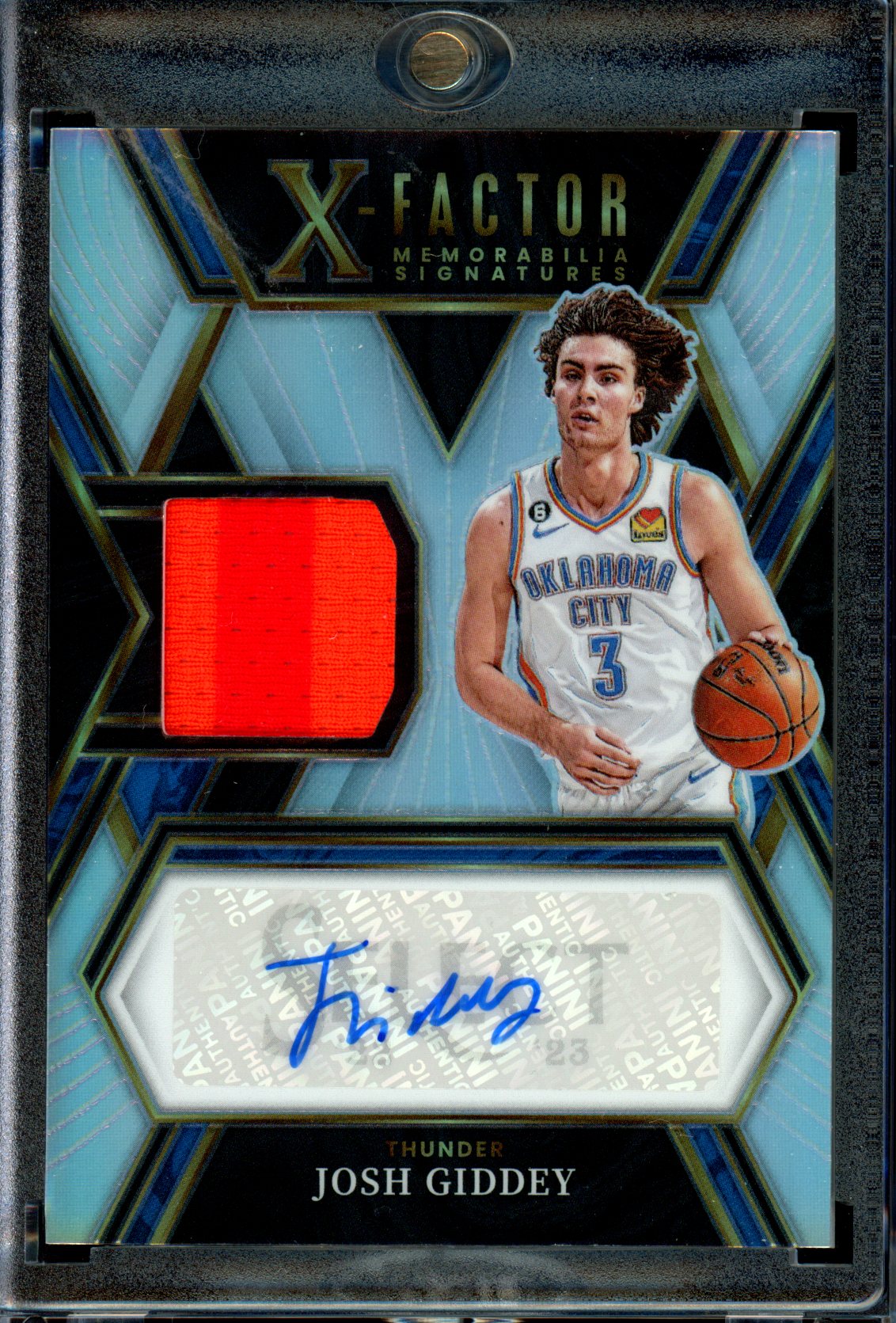 Josh Giddey 2022-23 Panini Select #XFS-JGD X-Factor Memorabilia Signatures #/199