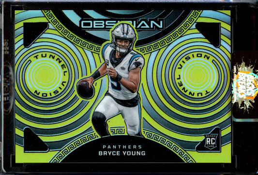 Bryce Young 2023 Panini Obsidian #1 Tunnel Vision Asia Electric Etch Gold /10