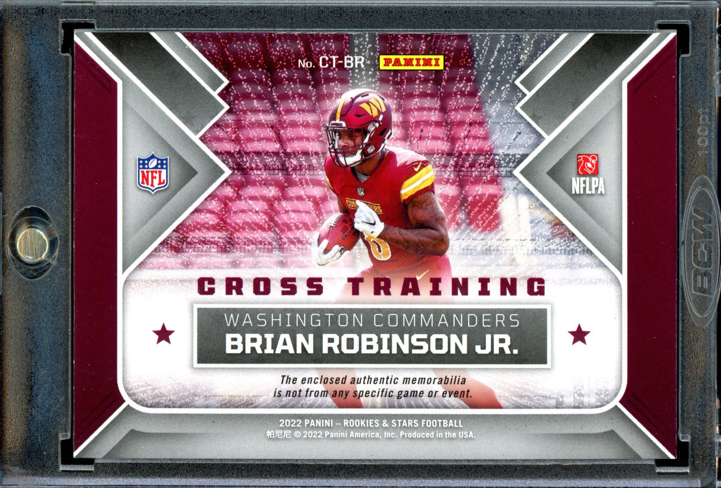 Brian Robinson Jr. 2022 Panini Rookies & Stars #CT-BR Cross Training Prime #/49