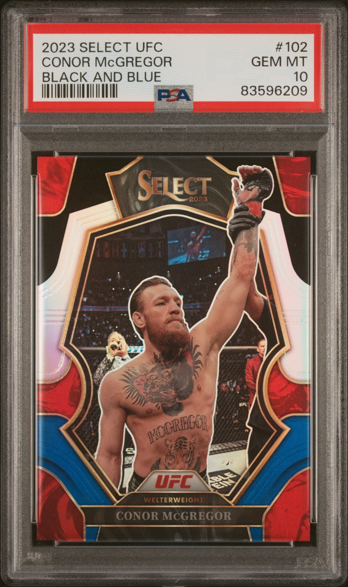 Conor Mcgregor 2023 Panini Select Ufc #102 Black And Blue PSA 10