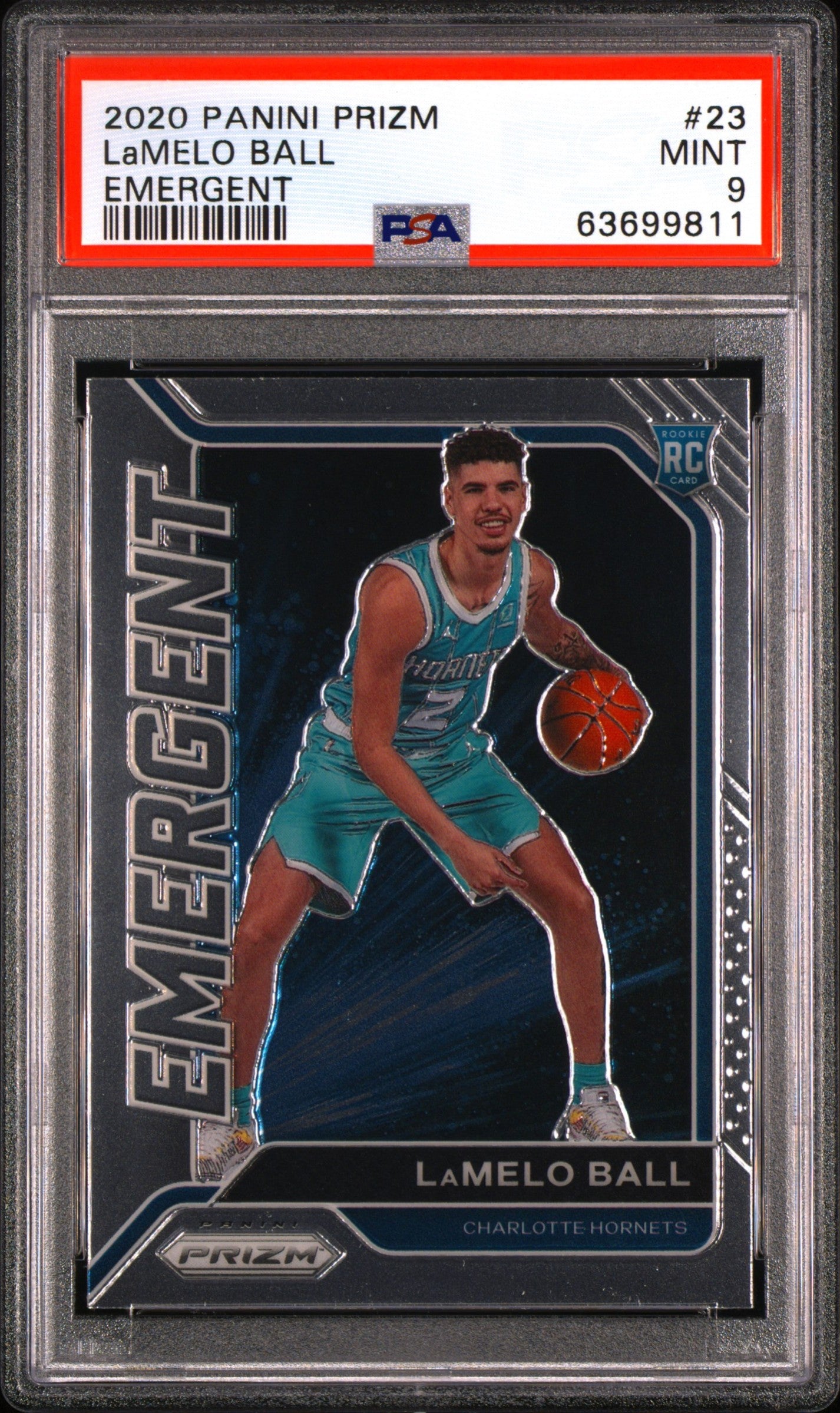 Lamelo Ball 2020 Panini Prizm Emergent #23 Emergent PSA 9