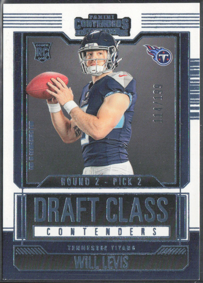 Will Levis 2023 Panini Contenders #25 Draft Class Contenders Blue