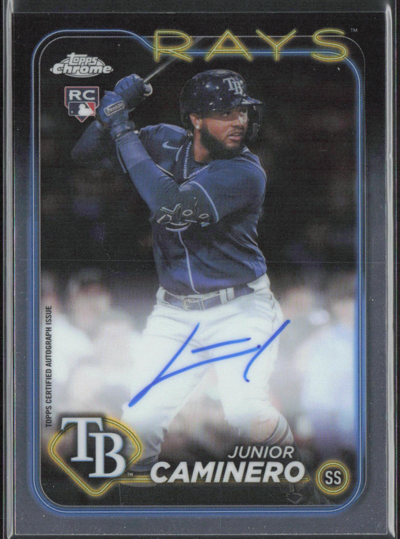 Junior Caminero 2024 Topps Chrome #RA-JCA Rookie Autographs