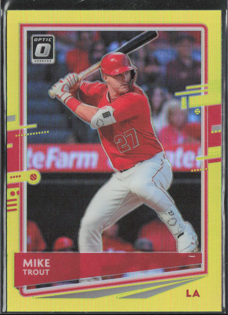 Mike Trout 2020 Panini Donruss Optic Gold Holo Prizm (#142)