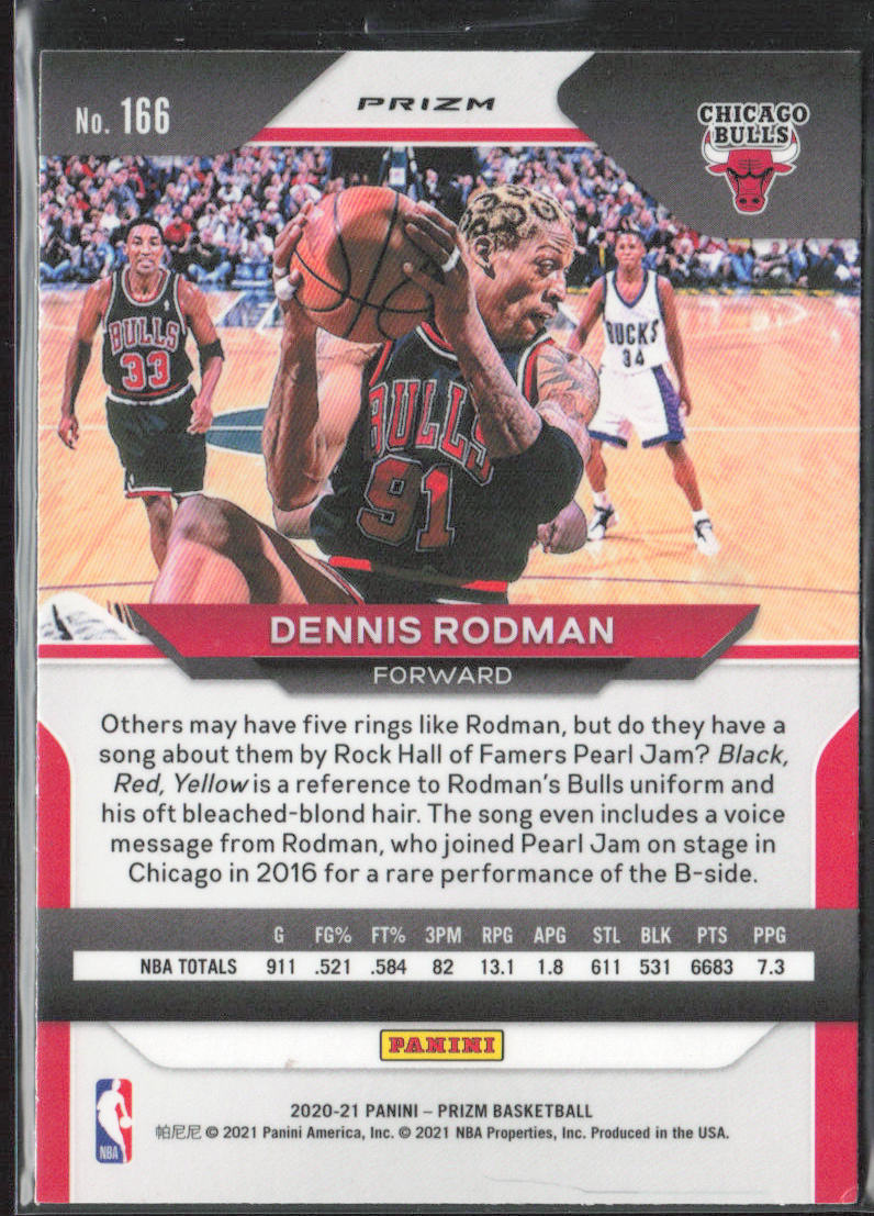 Dennis Rodman 2020-21 Panini Prizm #166 Pink Ice Prizms