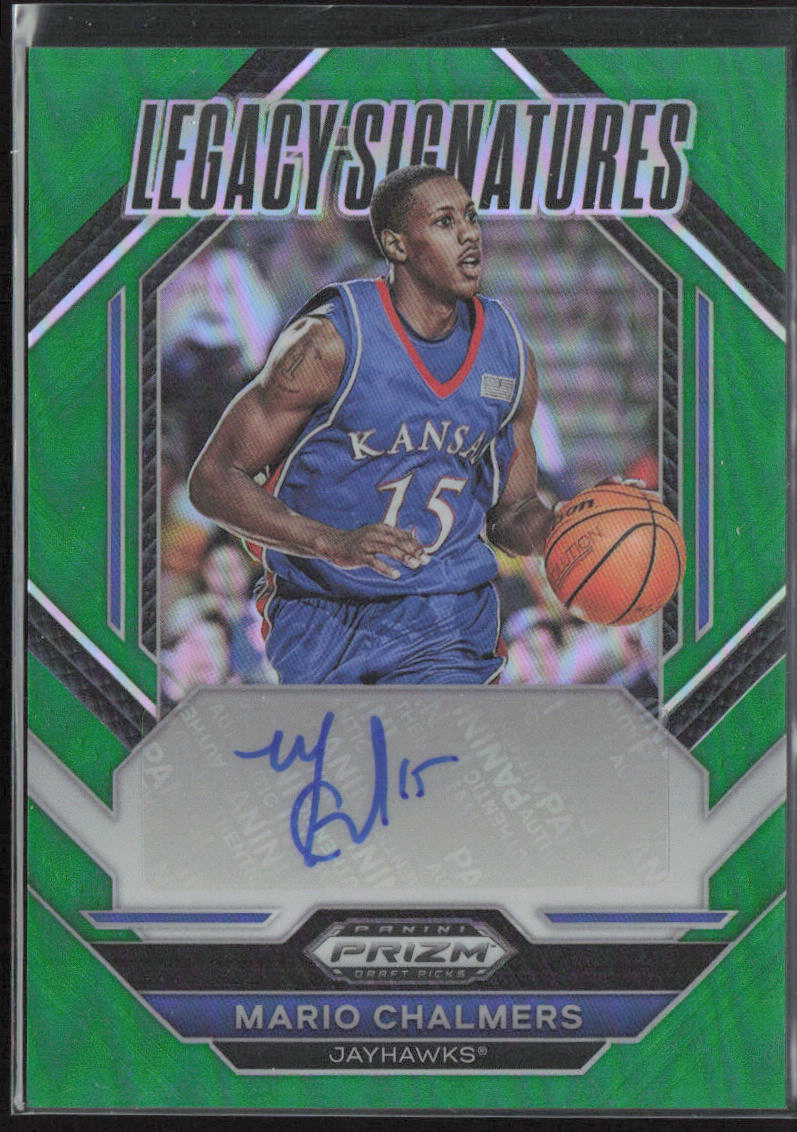 Mario Chalmers 2023 Panini Prizm Draft Picks #LS-MCH Legacy Signatures Green