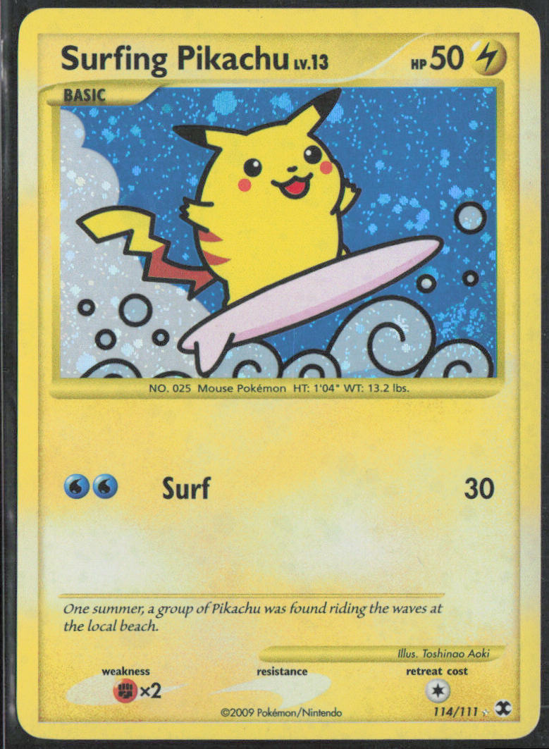 Surfing Pikachu Rising Rivals #114/111