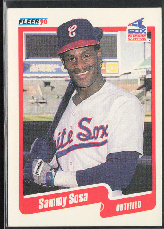 Sammy Sosa Fleer 1990 #548 *Rookie Card  *DOB ERROR*