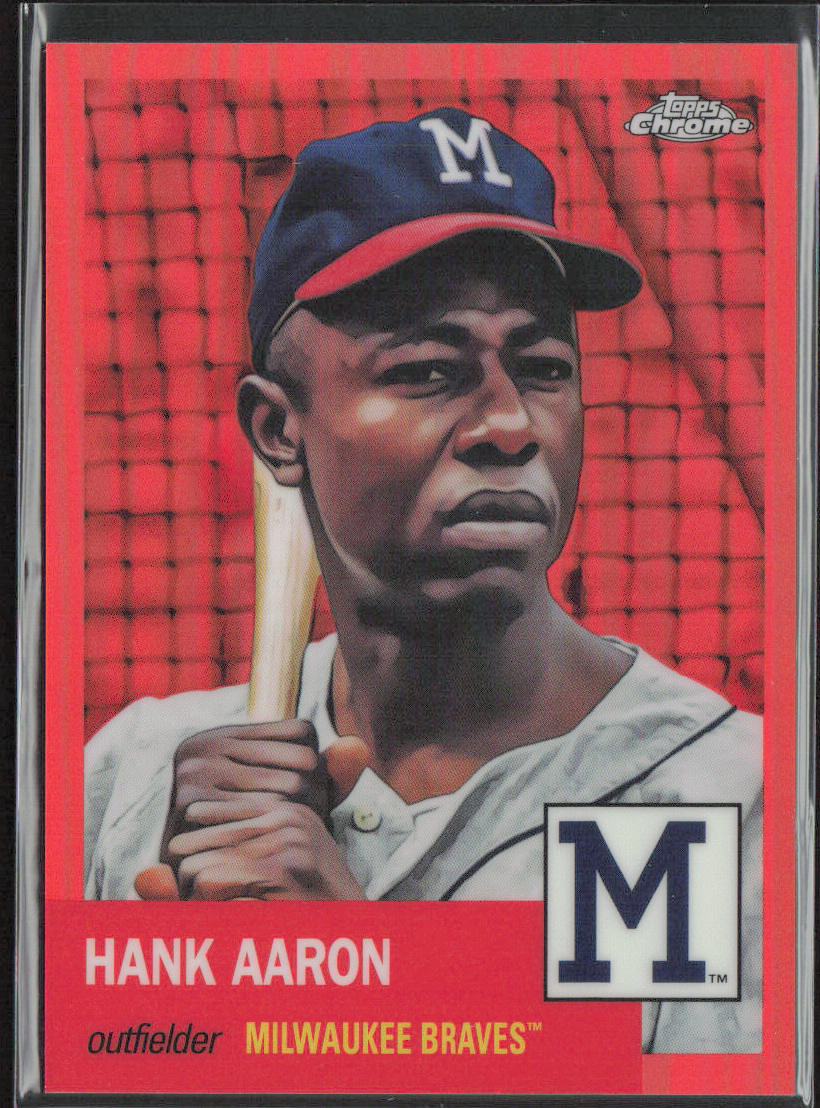 2022 Topps Chrome Platinum Hank Aaron Orange Refractor /25