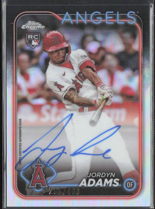 Jordyn Adams 2024 Topps Chrome #RA-JA Rookie Autographs Refractor