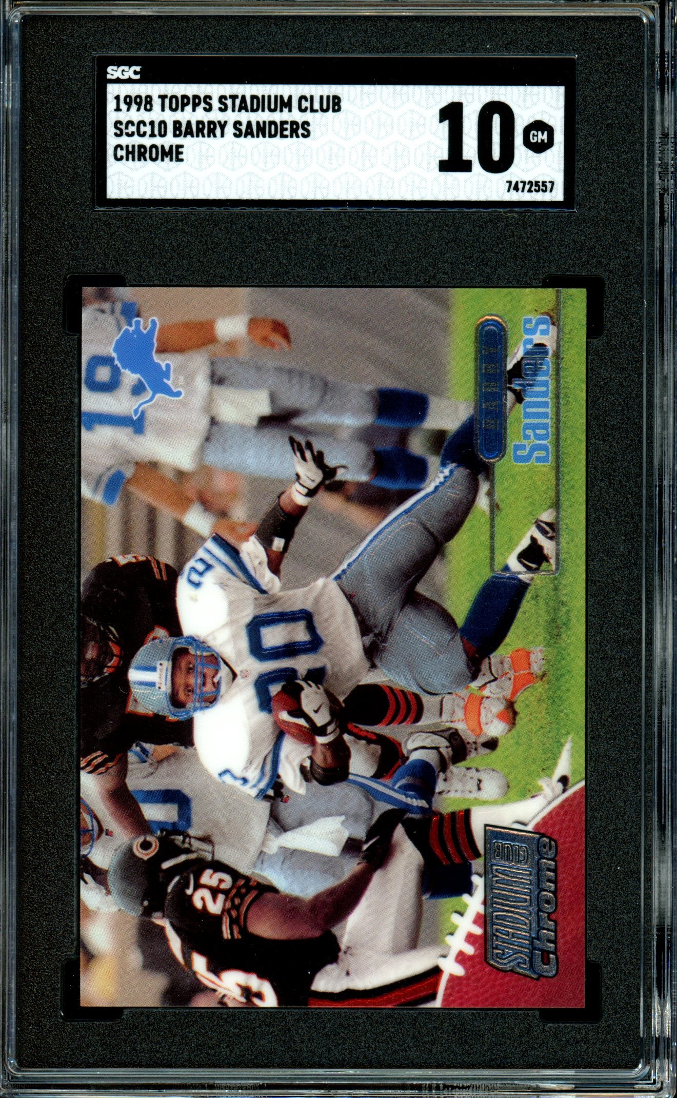 Barry Sanders 1998 Stadium Club #SCC10 Chrome SGC 10