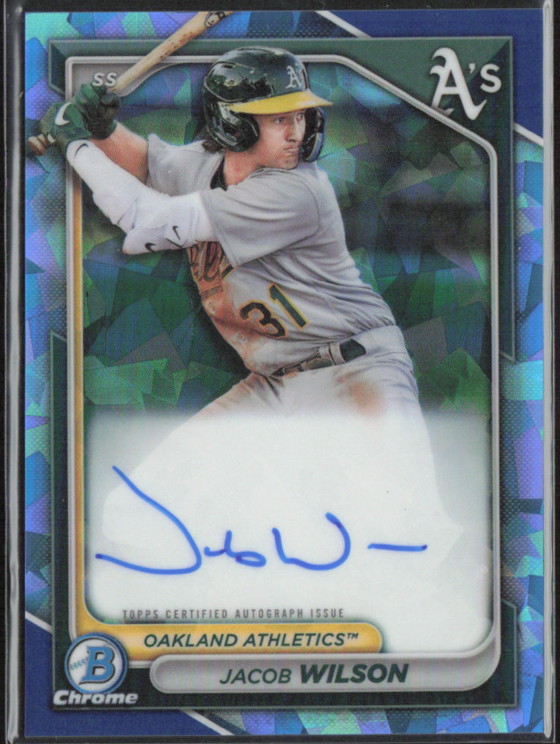 Jacob Wilson 2024 Bowman Sapphire #BSPA-JWI Sapphire Autographs