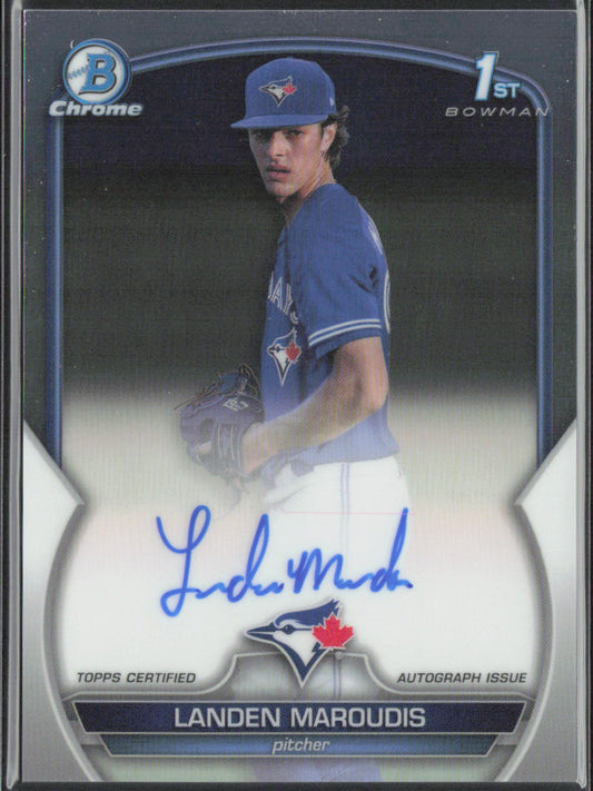 Landen Maroudis 2023 Bowman Draft #CDA-LM Chrome Prospect Autographs