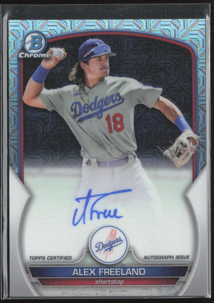 Alex Freeland 2023 Bowman Chrome #BCMA-AF Mojo Chrome Autographs