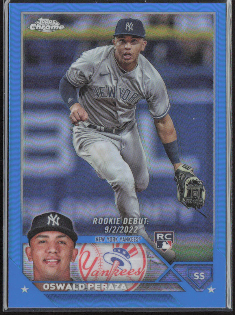 Oswald Peraza 2023 Topps Chrome Update #USC123 Blue #/150