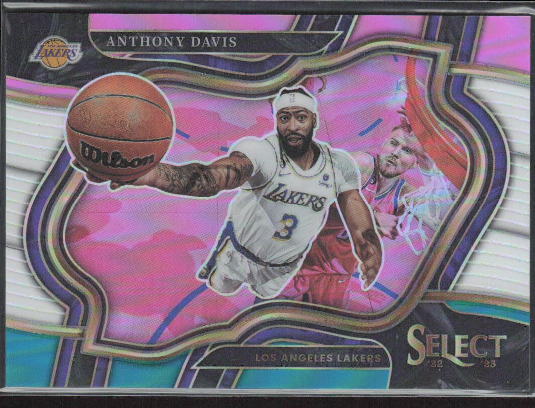 Anthony Davis 2022-23 Panini Select Courtside Green White Pink Prizm #217  /49