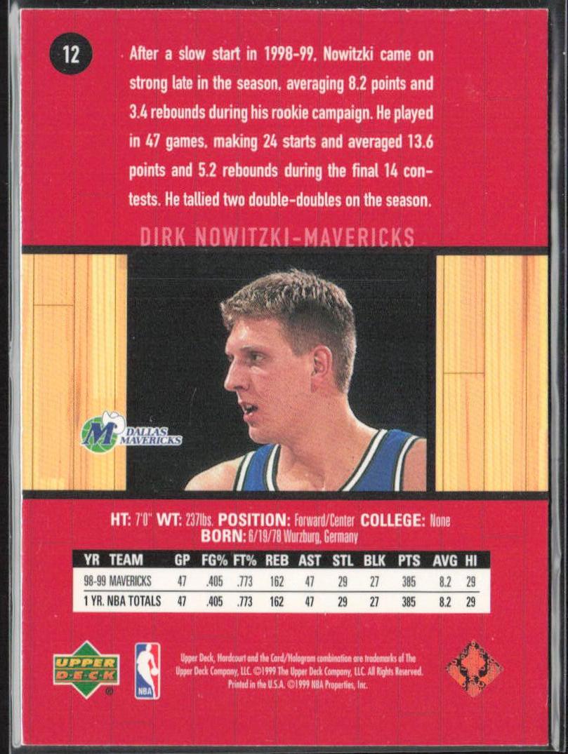 Dirk Nowitzki 1999-00 Upper Deck Hardcourt #12