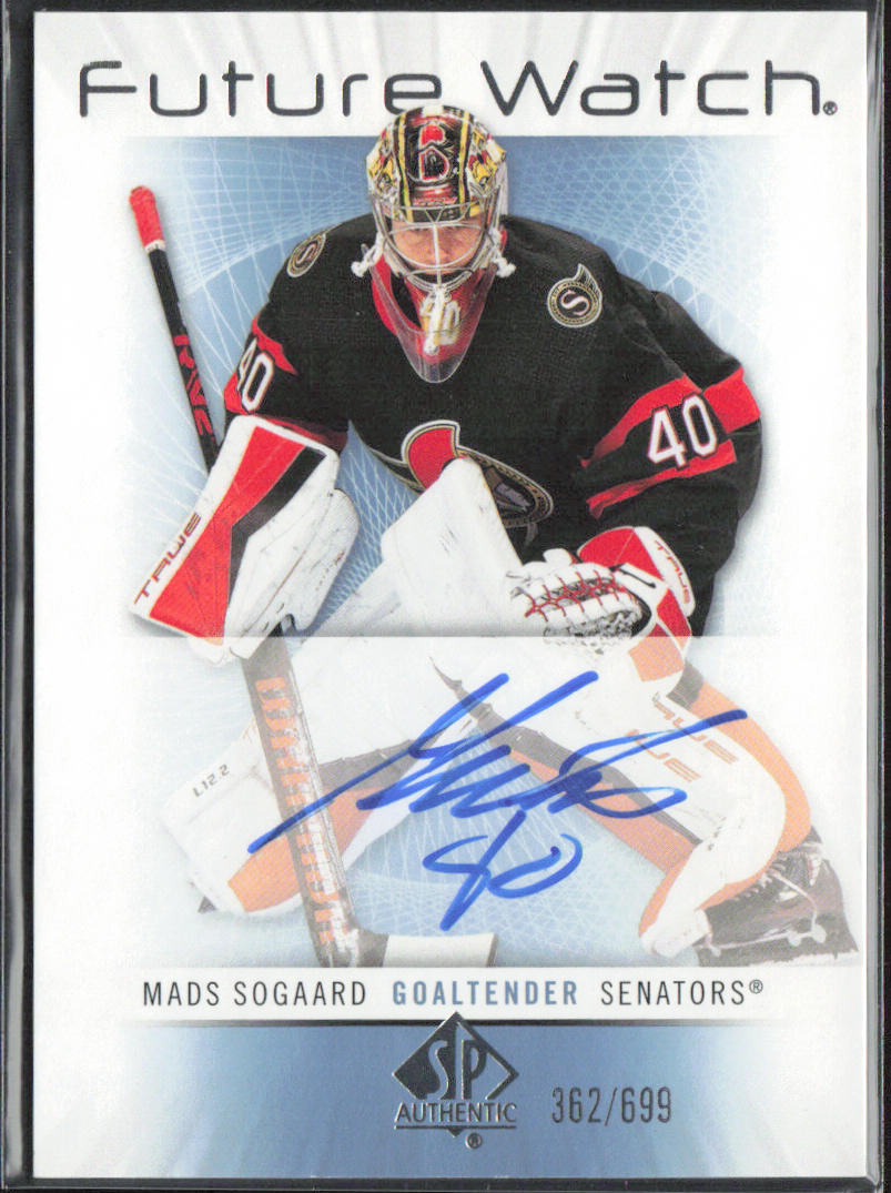 Mads Sogaard 22-23 SP Authentic #RFWA-MS 2012-13 Retro Future  Auto /699