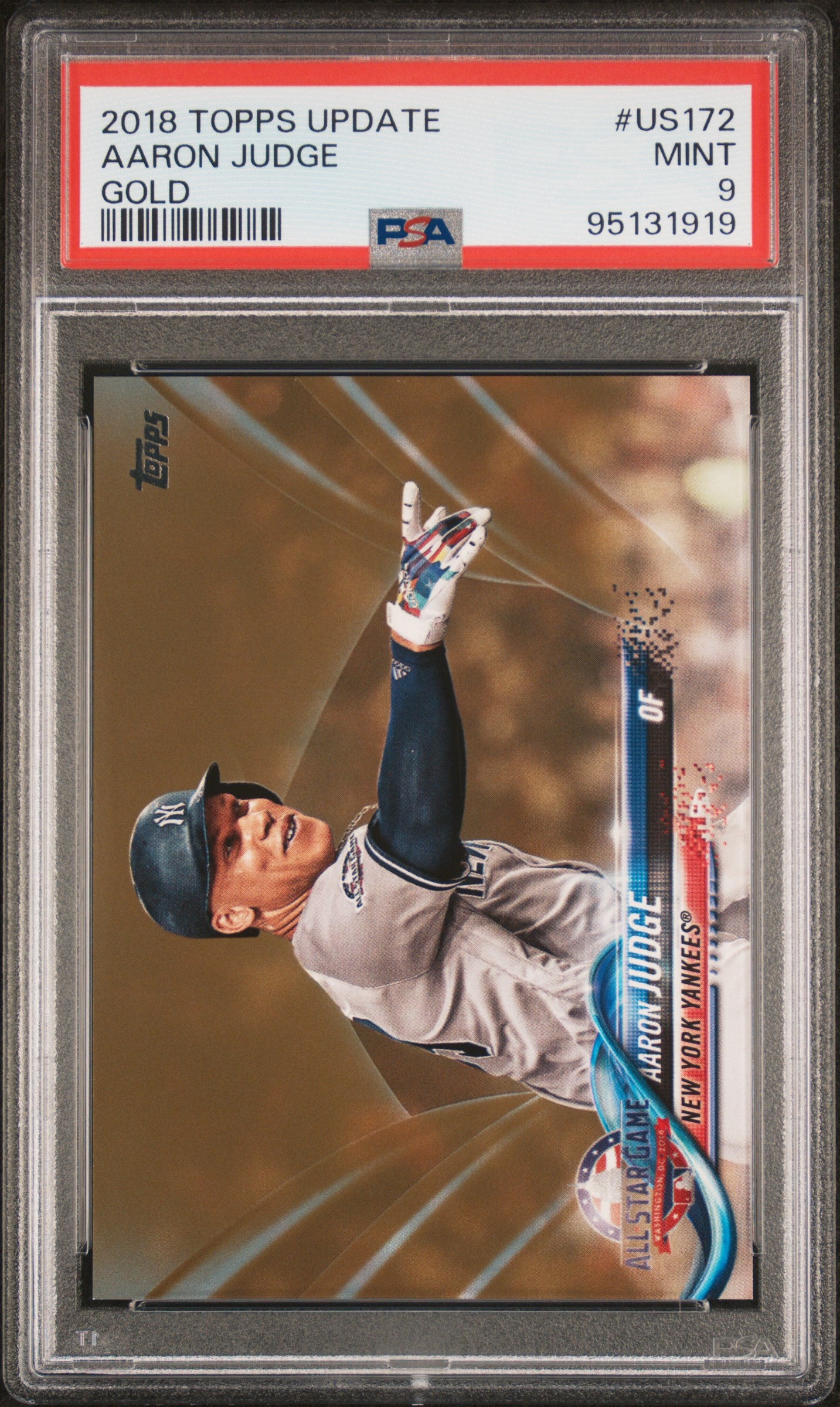 Aaron Judge 2018 Topps Update #US172 Gold /2018 PSA 9