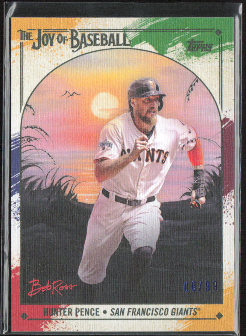 Hunter Pence 2023 Topps x Bob Ross: The Joy of Baseball #56 Splatter Canvas #/99