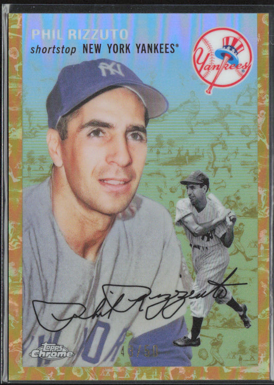 Phil Rizzuto 2023 Topps Chrome Platinum #301 Platinum Gold Refractor /50