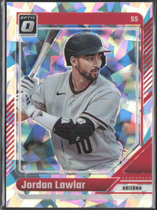 Jordan Lawlar 2024 Donruss #94 Optic Cracked Ice Prizm #/25