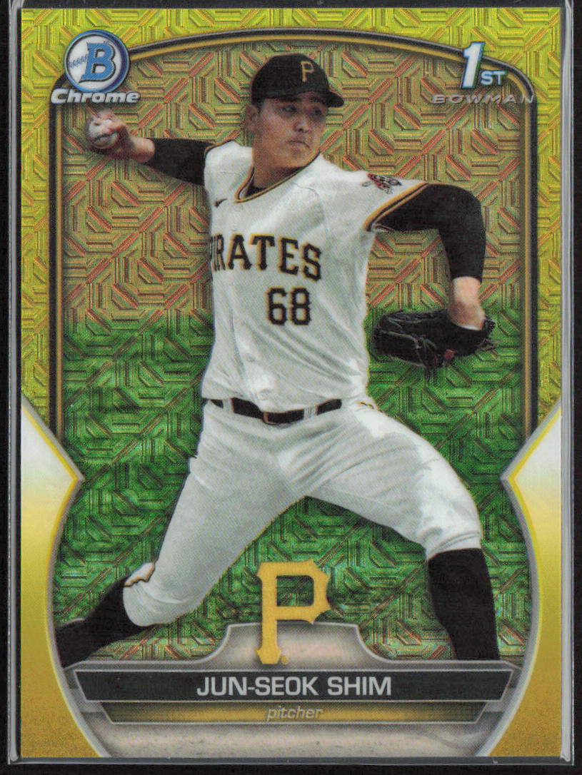 Jun-Seok Shim 2023 1st Bowman Chrome #BCP-153 Mojo Yellow Refractor /75