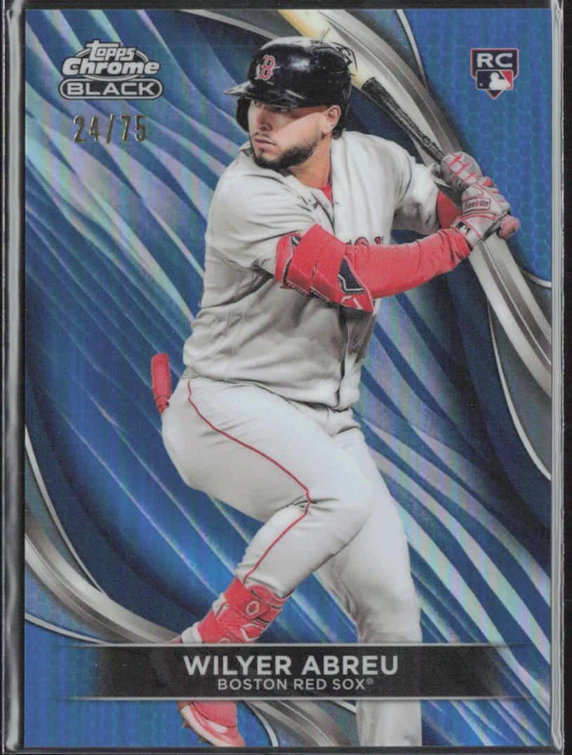 Wilyer Abreu 2024 Topps Chrome Black #23 Blue Refractors #/75