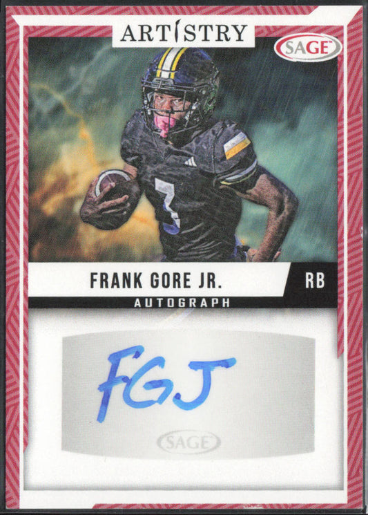 Frank Gore Jr. 2024 Sage Artistry #Art-FGJ Auto