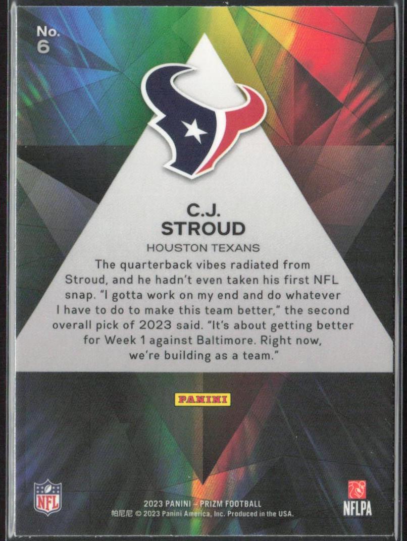 C.J. Stroud 2023 Panini Prizm #6 Prizmatic