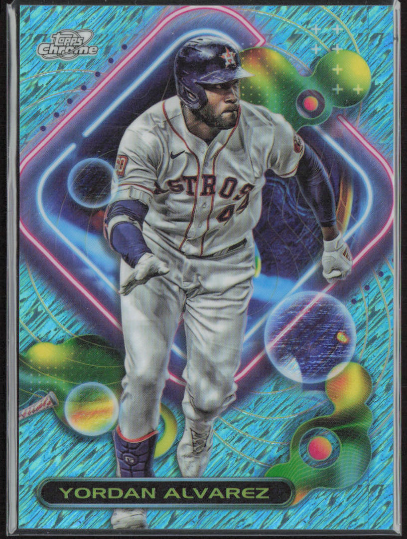 Yordan Alvarez 2023 Topps Cosmic Chrome #193 Blue Moon Refractor #/99