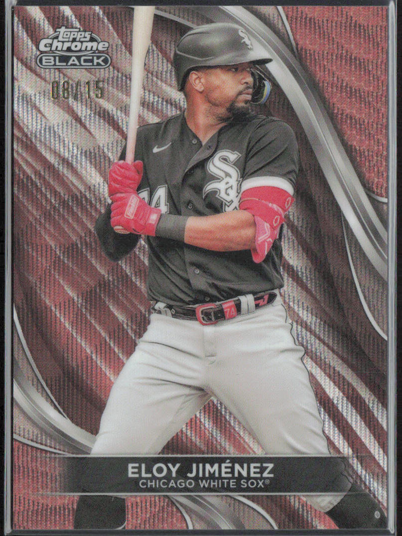 Eloy Jiménez 2024 Topps Chrome Black #58 Rose Gold Wave Refractors #/15