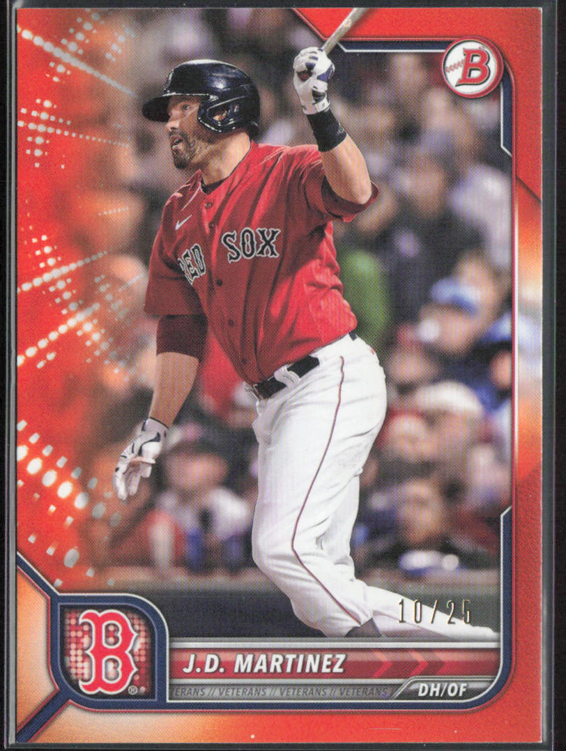 J.D. Martinez 2022 Bowman #26 Orange #/25