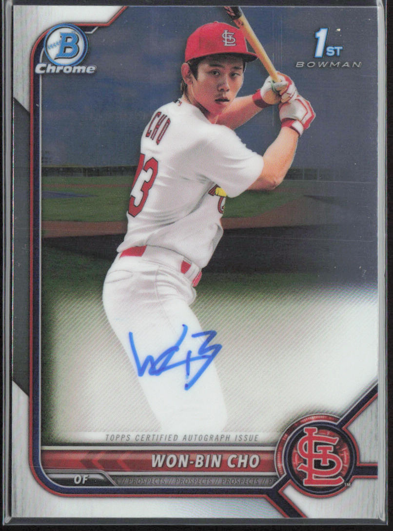 Won-Bin Cho 2022 Bowman Chrome #CPA-WC Prospect Autographs